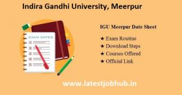 IGU Meerpur Exam Date Sheet 2022