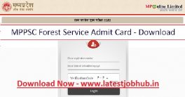MPPSC Forest Service Mains Admit Card 2022