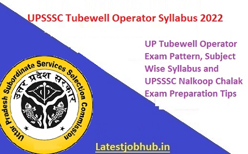UPSSSC Tubewell Operator Syllabus 2022