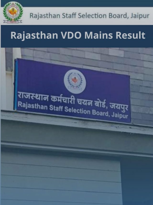 Rajasthan VDO Mains Result 2022