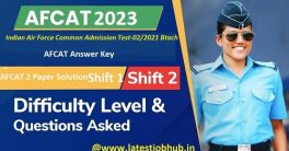 AFCAT Answer Key 2023