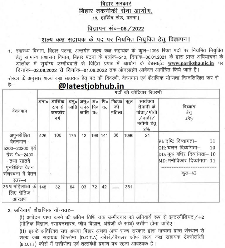 btsc-bihar-operation-theatre-assistant-recruitment-2022