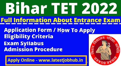 Bihar TET Application Form 2022