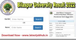 Bilaspur University Result 2022