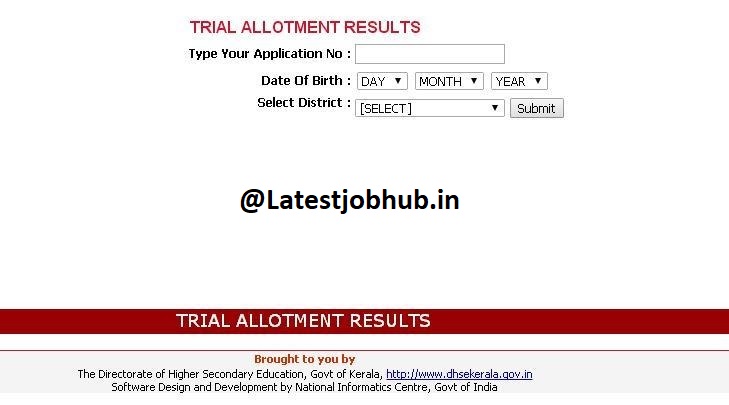 Kerala-HSCAP-Plus-One-Trial-Allotment-Result