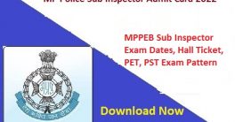 MP Police Sub Inspector Admit Card 2022
