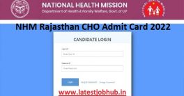 NHM Rajasthan CHO Admit Card 2022