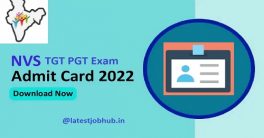 NVS TGT PGT Admit Card 2022