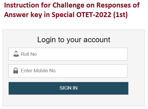 Special OTET Answer Key 2023 