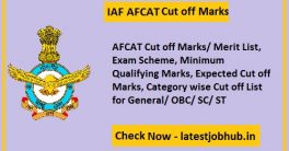 IAF AFCAT Cut off Marks 2023