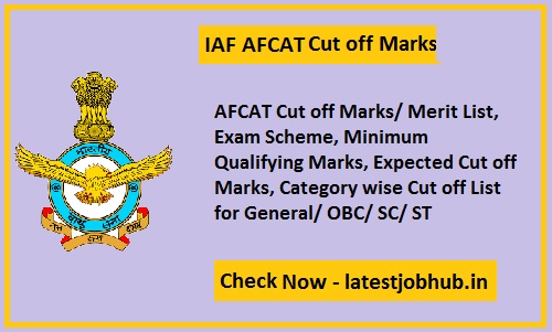 IAF AFCAT Cut off Marks 2023