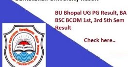 BU Bhopal UG Degree Result