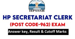 HPSSSB Secretariat Clerk Result 2022