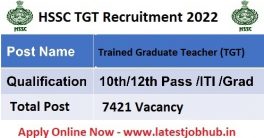 HSSC TGT Recruitment 2022