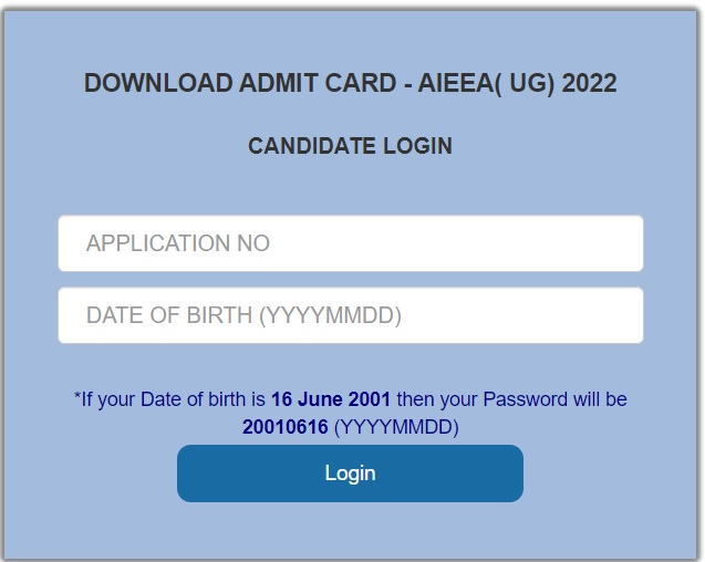 ICAR AIEEA Admit Card 2022