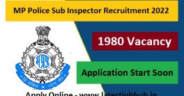 MP Police Sub Inspector Recruitment 2022