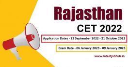 Rajasthan CET Application Form 2022