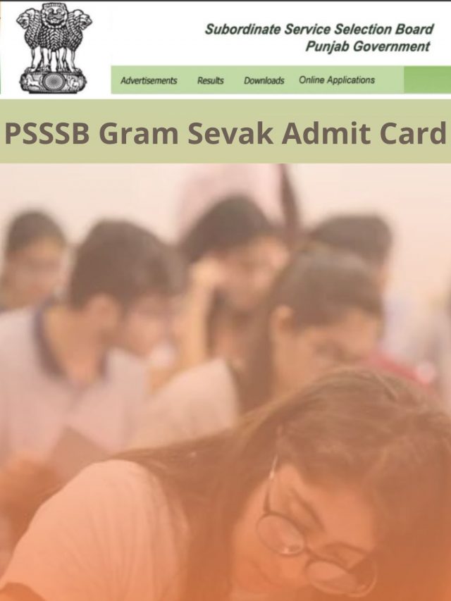 PSSSB Gram Sevak Admit Card 2022