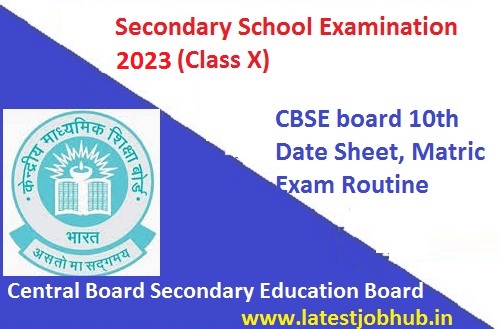 CBSE 10th Exam Time Table 2024