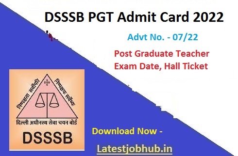 Delhi DSSSB PGT Teacher Hall Ticket