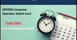 HPSSC Steno Typist Admit Card 2022
