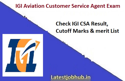 IGI Aviation CSA Cut off Marks 2023
