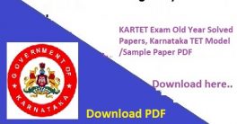 Karnataka TET Previous Year Papers 2022