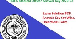 RUHS Medical Officer Answer Key 2022-23