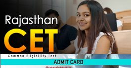 Rajasthan CET Admit Card 2022