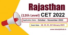 Rajasthan CET Senior Secondary Level Online Form