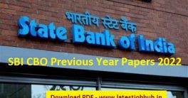 SBI CBO Previous Year Papers 2022