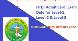 HTET Admit Card 2022