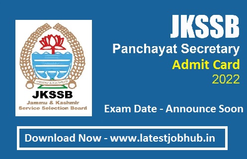 JKSSB Panchayat Secretary Admit Card 2022