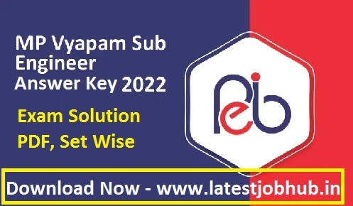 MP Vyapam Sub Engineer Answer Key 2022