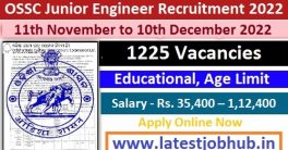 OSSC Junior Engineer Recruitment 2022