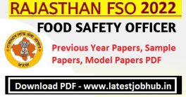 RPSC FSO Previous Question Papers 2022