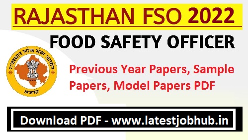 RPSC FSO Previous Question Papers 2022