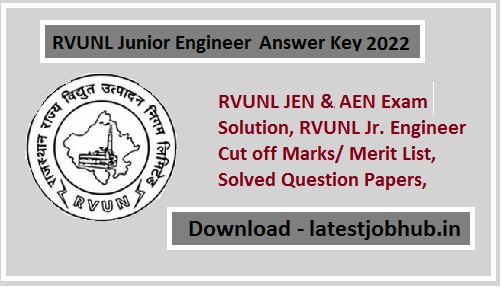 RVUNL Junior Engineer Answer Key 2022