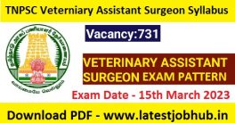 TNPSC Veterinary Assistant Surgeon Syllabus 2022