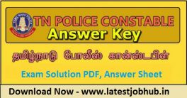 TNUSRB Police Constable Answer Key 2022