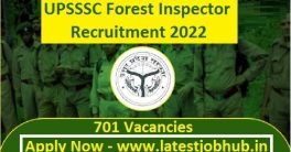 UPSSSC Forest Inspector Recruitment 2022