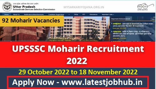 UPSSSC Moharir Recruitment 2022