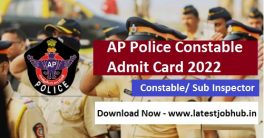 AP Police Constable Admit Card 2022