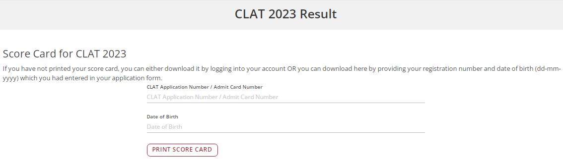 CLAT 2023 Result