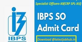 IBPS Specialist Officer Hall Ticket 2023