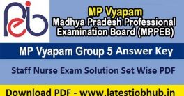 MPPEB Staff Nurse Exam Solution