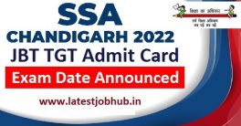 SSA Chandigarh JBT TGT Admit Card 2022