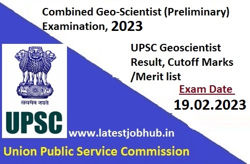 UPSC Geo-Scientist Result 2023