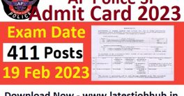 AP Police SI Hall Ticket 2023