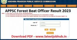 APPSC Forest Beat Officer Result 2023